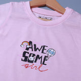 PINK YASS GIRL PRINTED HALF SLEEVES T-SHIRT FOR SUMMERS