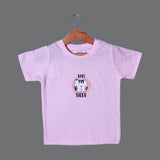 PINK BABY TIGER PRINTED HALF SLEEVES T-SHIRT FOR SUMMERS