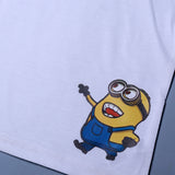 WHITE MINIONS PRINTED HALF SLEEVES T-SHIRT FOR SUMMERS