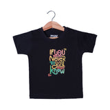 BLACK WAS' UP GIRAFFE PRINTED HALF SLEEVES T-SHIRT FOR SUMMERS