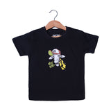 BLACK WAS' UP GIRAFFE PRINTED HALF SLEEVES T-SHIRT FOR SUMMERS