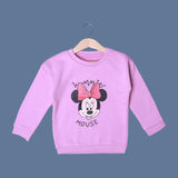 LIGHT PURPLE "MINNIE MOUSE" PRINTED TERRY FABRIC SWEATSHIRT