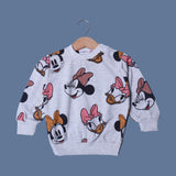 GREY MINNIE MOUSE PRINT TERRY FABRIC WINTERS SUIT