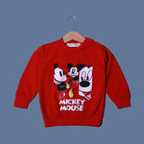 RED MICKEY MOUSE PRINT TERRY FABRIC WINTERS SUIT