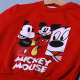 RED MICKEY MOUSE PRINT TERRY FABRIC WINTERS SUIT