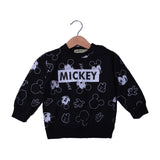 BLACK MICKEY MOUSE PRINT TERRY FABRIC WINTERS SUIT