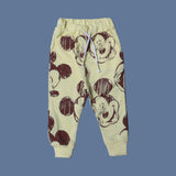 YELLOW MICKEY MOUSE PRINT TERRY FABRIC WINTERS SUIT