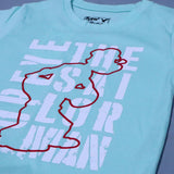 SEA GREEN "POPEYE" PRINT HALF SLEEVES T-SHIRT FOR BOYS