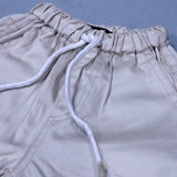 CREAM COTTON FABRIC SHORTS FOR BOYS