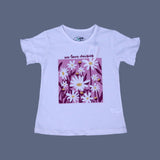 WHITE "WE LOVE DAISIES" T-SHIRT TOP FOR GIRLS