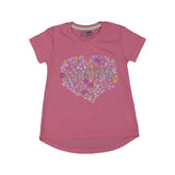 PEACH HEART SUN SHINE PRINT T-SHIRT TOP FOR GIRLS