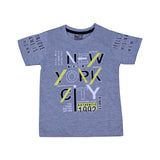 HAZEL GREY "NEW YORK CITY" PRINT HALF SLEEVES T-SHIRT FOR BOYS