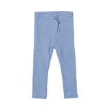 LIGHT BLUE WITH KNOT RIBBED FABRIC PLAIN PAJAMA TROUSER