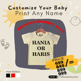 CUSTOMIZE YOUR NAME PRINT ON YELLOW HALF SLEEVES T-SHIRT