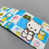 SKY BLUE BOXES KITTY PRINTED WALLET