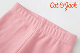 CUTE BABY PINK PLAIN FLEECE WARM LEGGING TROUSER FOR GIRLS