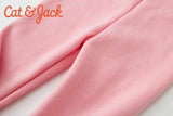 CUTE BABY PINK PLAIN FLEECE WARM LEGGING TROUSER FOR GIRLS