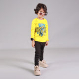 YELLOW BMX BIKE PRINTED FULL SLEEVES T-SHIRT