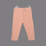 PEACH PLAIN RIBBED PAJAMA FOR BOYS