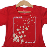 NEW RED RISING STARS PRINTED T-SHIRT TOP FOR GIRLS