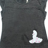 CHARCOAL GREY DUCK PRINTED T-SHIRT