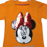 NEW YELLOW MINNIE MOUSE PRINTED T-SHIRT TOP FOR GIRLS