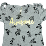 Light Grey Awesome  Printed T-Shirt - Expo City