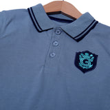 NEW TEAL BLUE POLO "G" PRINTED FULL SLEEVES T-SHIRT