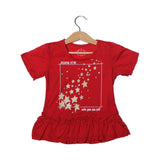 NEW RED RISING STARS PRINTED T-SHIRT TOP FOR GIRLS