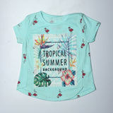 Turquoise Tropical Summer Background  Printed T-Shirt - Expo City