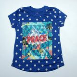 Blue Polka Dot Printed T-Shirt - Expo City