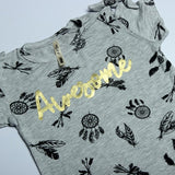 Light Grey Awesome  Printed T-Shirt - Expo City