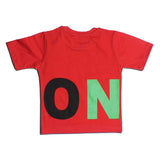 NEON RED PRINTED T-SHIRT FOR BOYS