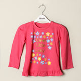 Cool Little lady Pink Printed Full Sleeve Girls Top