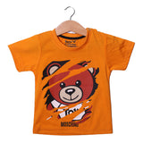 NEW MUSTARD BEAR PRINTED HALF SLEEVES T-SHIRT