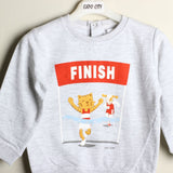 GREY CARTOON PRINTED BOYS SWEATSHIRT