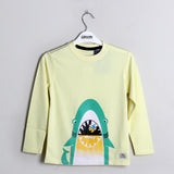 Yellow Shark Printed Full Sleeve T-Shirt - Expo City