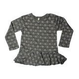 GREY WITH GOLDEN SPOTS PRINTED T-SHIRT AND TOP FOR GIRLS