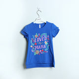 Blue Loved By Mama Printed Top
