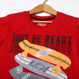 NEW RED JUST BE READY T-SHIRT FOR BOYS