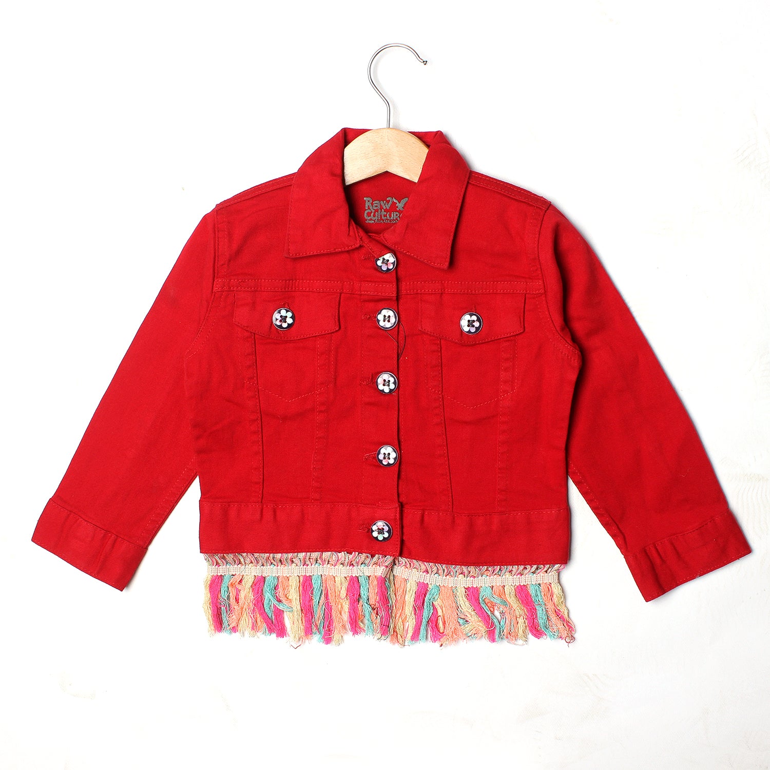 Girls red shop jean jacket