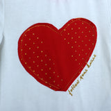 RED HEART WHITE T-SHIRT