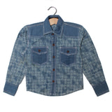 NEW BLUE DOUBLE POCKET FULL SLEEVES CASUAL SHIRT FOR BOYS