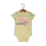 NEW YELLOW GLASSES SUMMER TIME PRINTED ROMPER FOR GIRLS