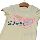 NEW YELLOW GLASSES SUMMER TIME PRINTED ROMPER FOR GIRLS